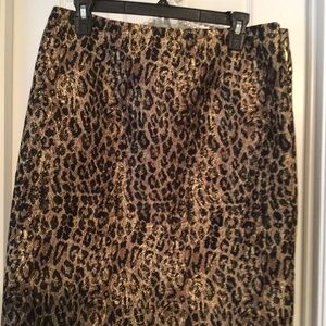 Black and Gold Leopard Skirt